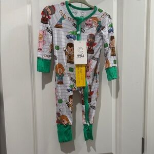 Christmas Story Bamboo Zippy size 0-3 months NWT